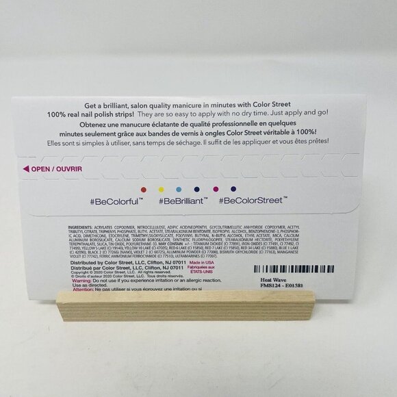 Color Street 100% Real Nail Polish Strips Heat Wave Orange Shimmer 16 Pieces - Picture 3 of 5